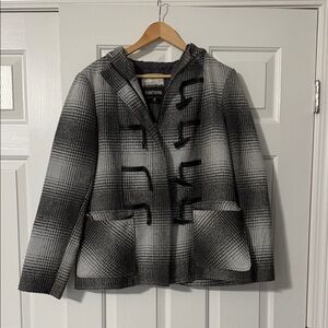 Vintage Size L Kensie Women's Classic Plaid Pea Coat